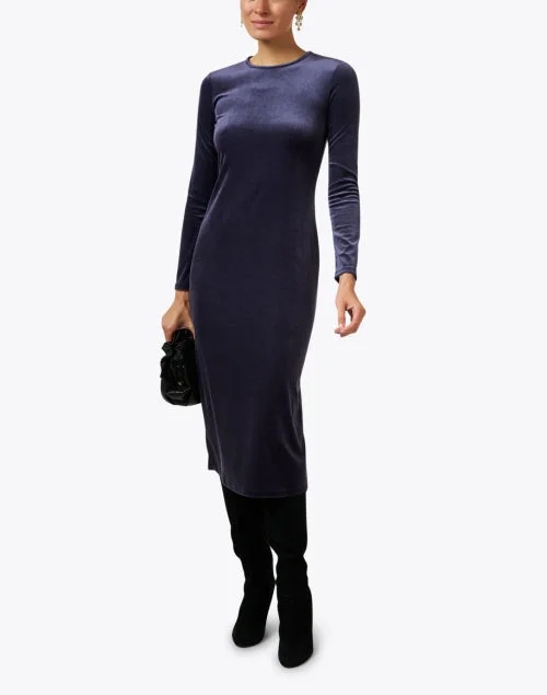 Olmo Navy Velvet Dress