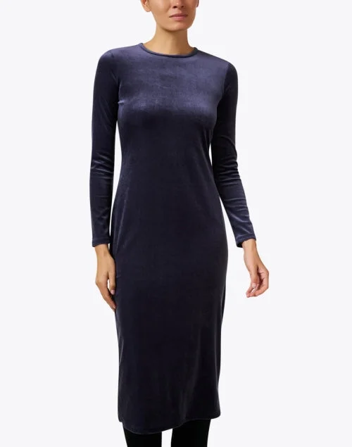 Olmo Navy Velvet Dress