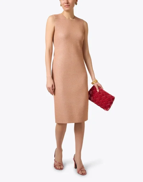 Pink Lurex Knit Dress