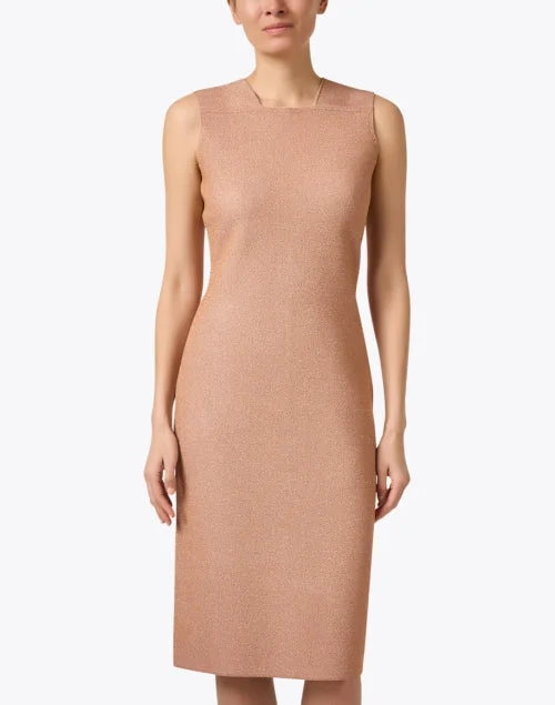 Pink Lurex Knit Dress