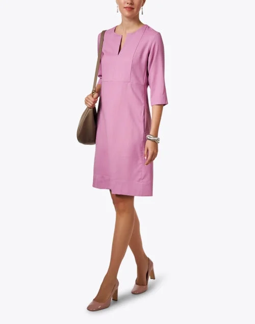 Pink Wool Shift Dress