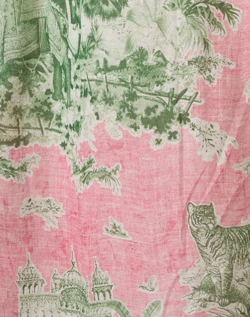 Prana Pink and Green Print Dress