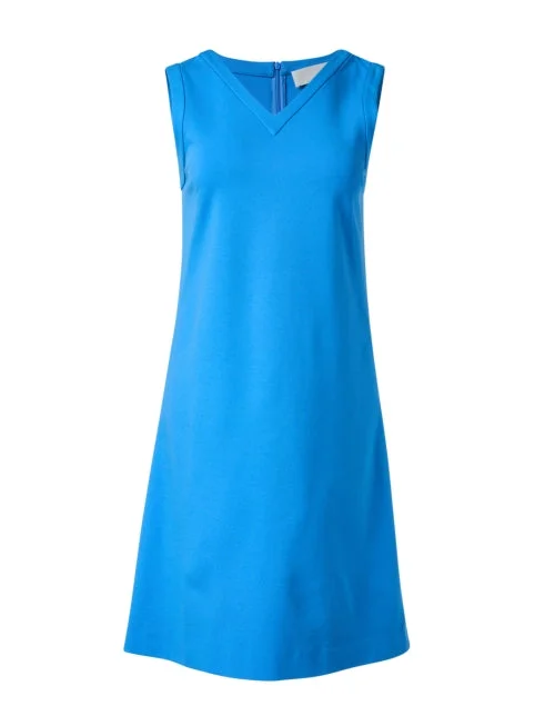 Riva Blue Jersey Shift Dress