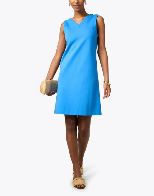 Riva Blue Jersey Shift Dress