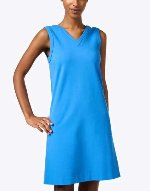 Riva Blue Jersey Shift Dress