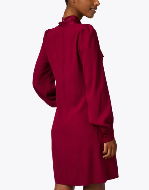 Rose Red Crepe Dress