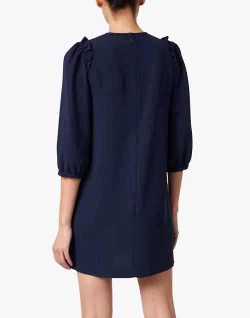 Ruffa Navy Keyhole Dress