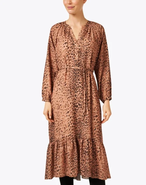 Sarai Leopard Print Midi Dress