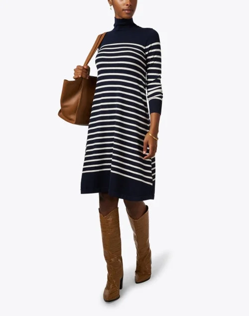 Sesia Navy Stripe Knit Dress