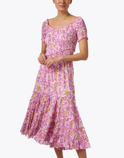 Soledad Pink Floral Cotton Dress