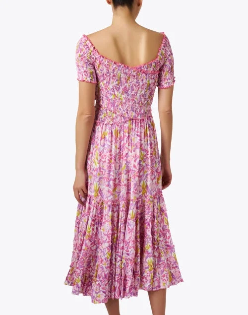 Soledad Pink Floral Cotton Dress