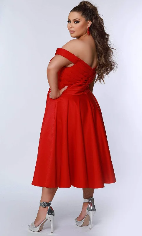 Sydney's Closet CE2301 - Off Shoulder A-Line Cocktail Dress