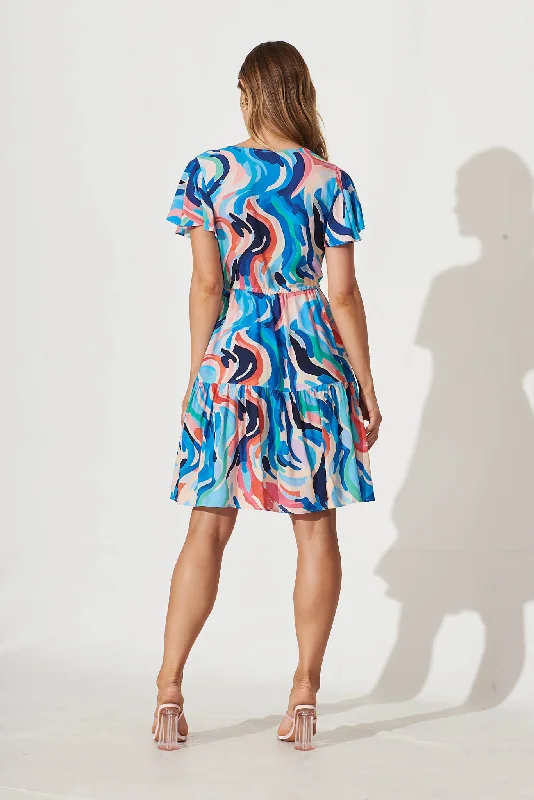 Tuesday Dress In Bright Multi Print