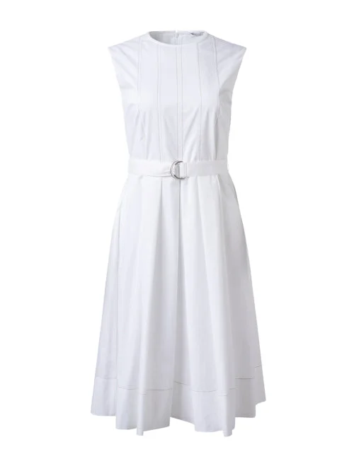 White Belted Dress