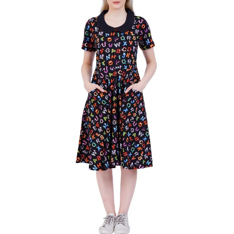 (Pre-order) Animal Alphabet Collared Twirl Dress