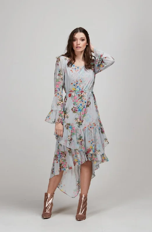 AUGUSTINE (BN) ""Sean"" grey floral midi dress! 14