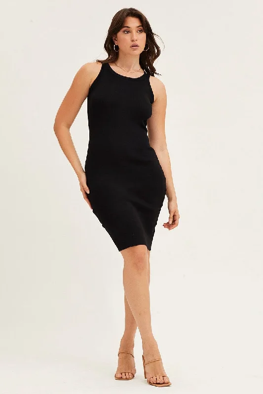 Black Kint Mini Dress