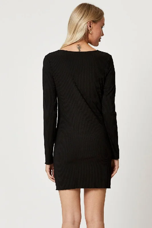 Black Mini Dress Long Sleeve