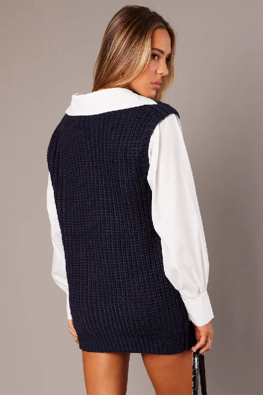 Blue Knit Top Jumper