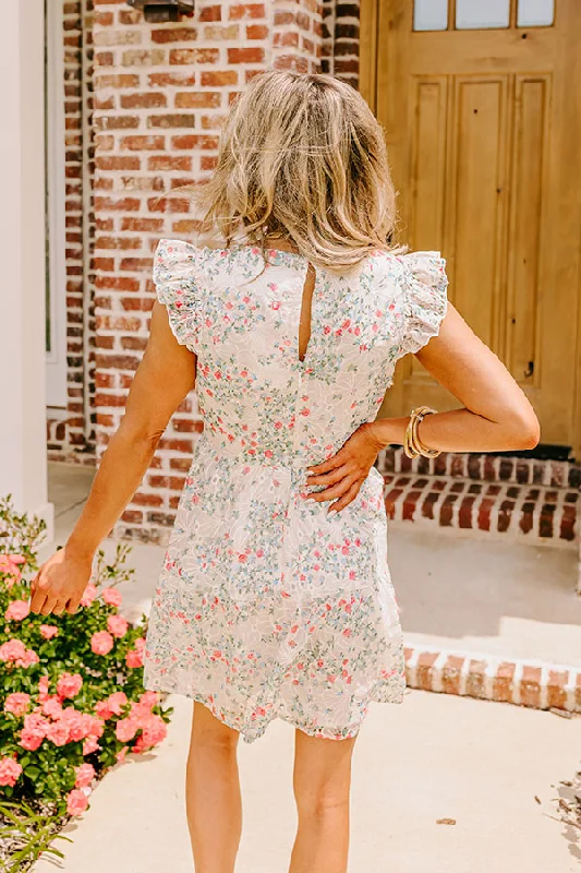 English Tea Garden Embroidered Eyelet Mini Dress