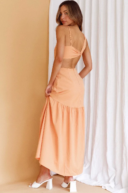 Evening Breeze Cut-Out Waist Maxi Dress Mango