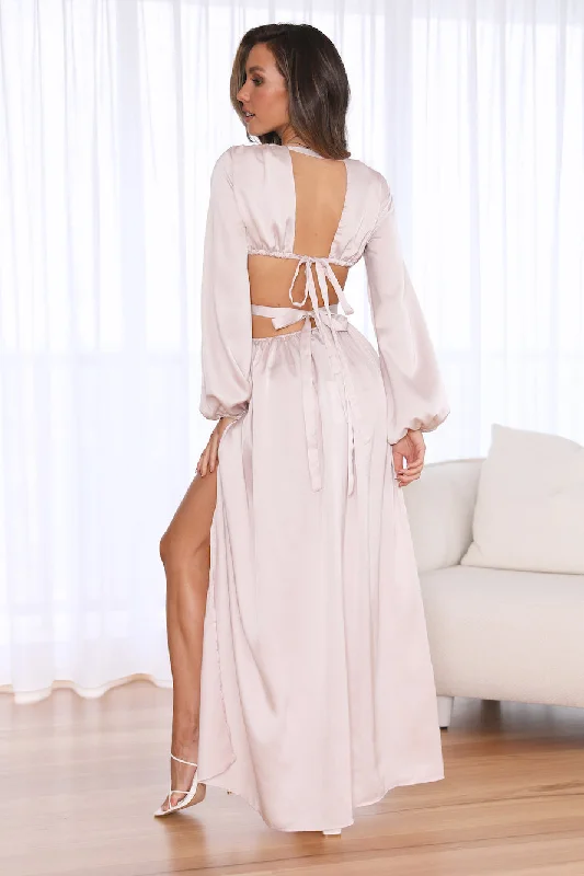 Fashion Girlie Maxi Dress Champagne