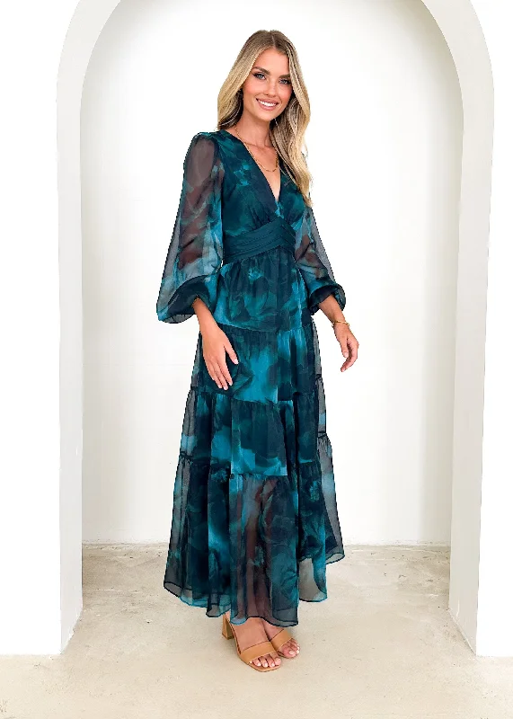 Gemser Maxi Dress - Deep Lagoon