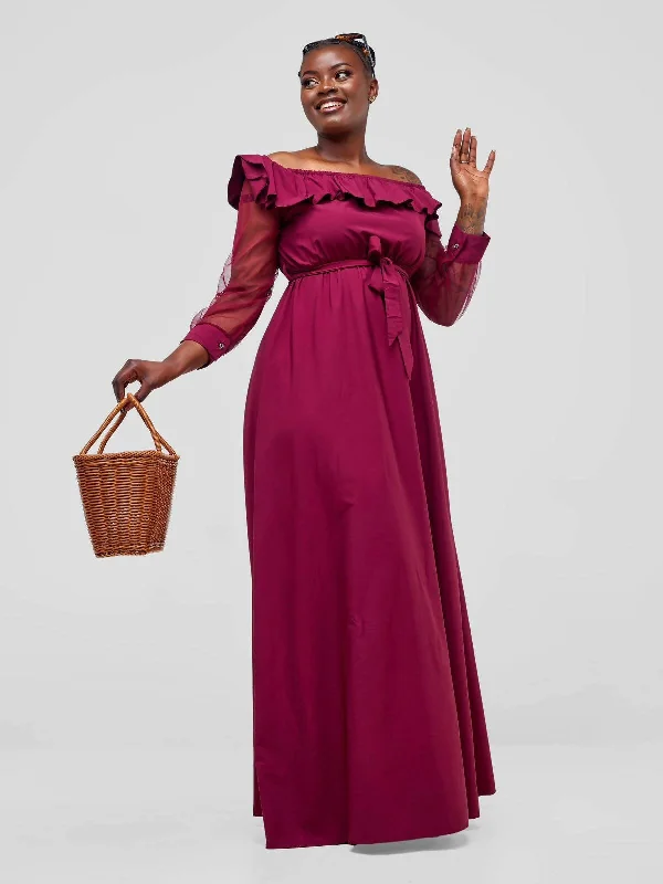 Stylish Sisters Maxi Dress - Maroon