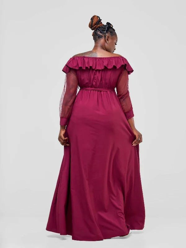 Stylish Sisters Maxi Dress - Maroon