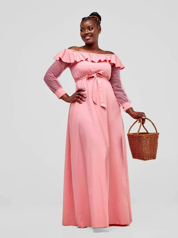 Stylish Sisters Maxi Dress - Peach