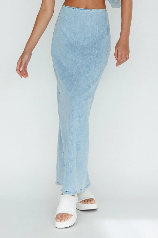 The Moment Maxi Skirt Denim