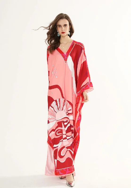 FashionSierra - Loose Printed Sexy Side Split Fashion Casual Long Maxi Dresses