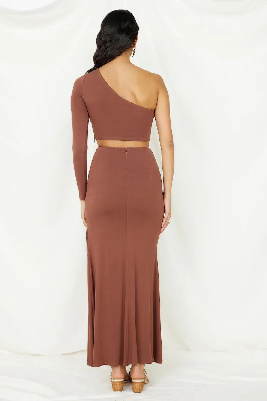 Birds Are Singing Maxi Skirt Brown