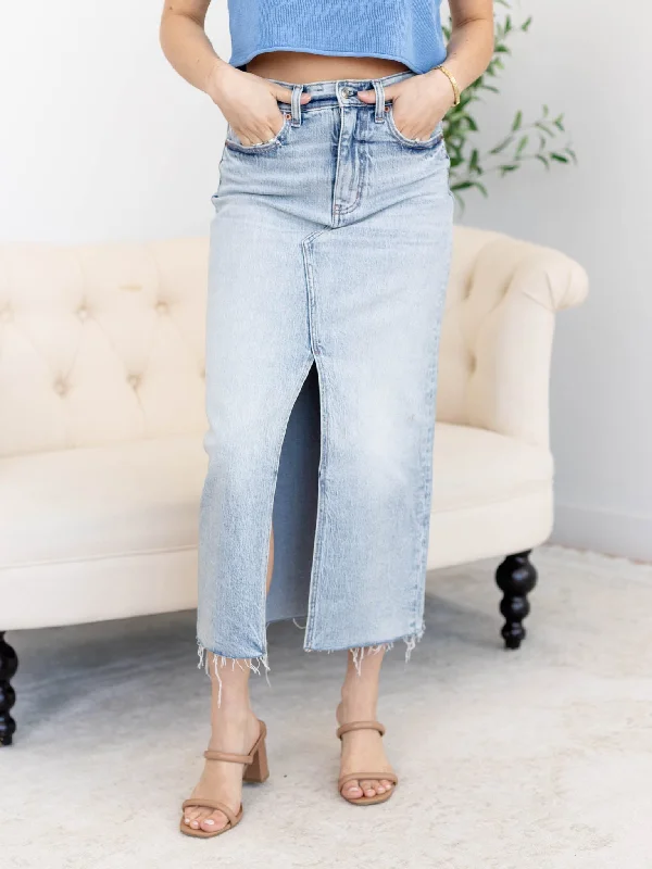 DAZE First Move Long Denim Skirt