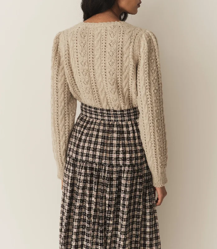 FABIENNE SKIRT -- NAVY COUNTRYSIDE PLAID