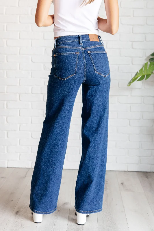 Judy Blue High Rise Vintage Wide Leg Jeans