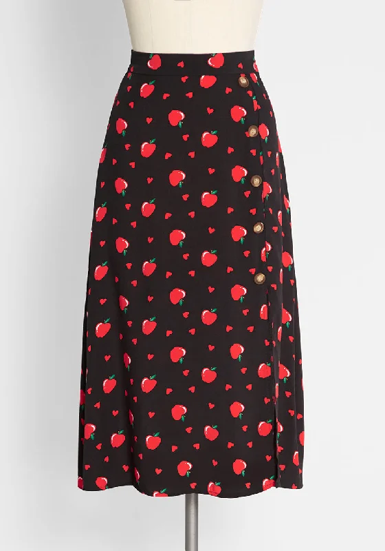 ModCloth x Collectif Love and Apples Midi Skirt