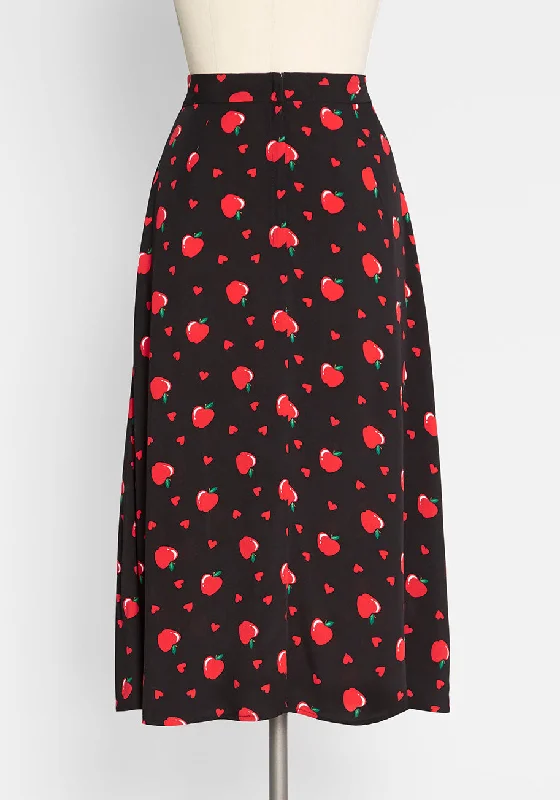 ModCloth x Collectif Love and Apples Midi Skirt