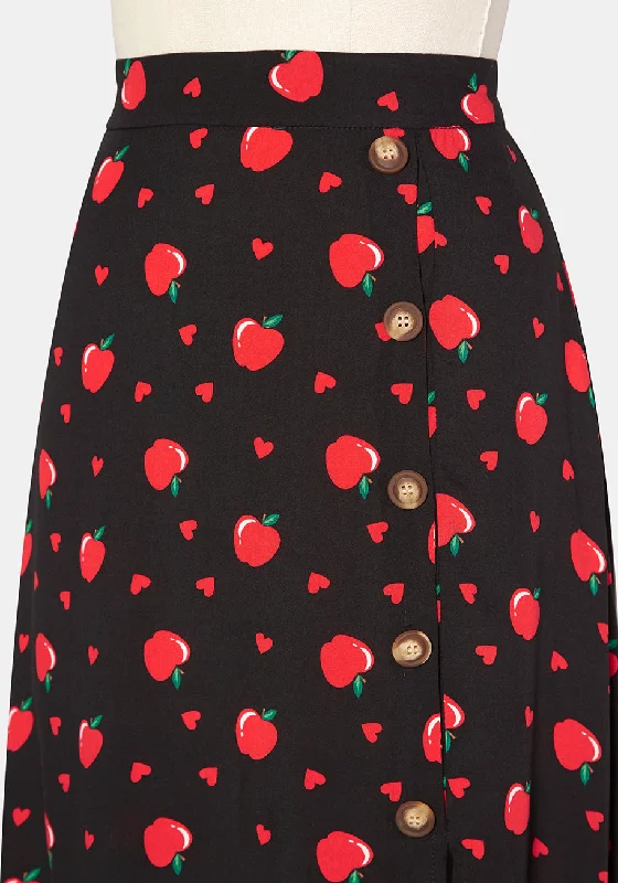 ModCloth x Collectif Love and Apples Midi Skirt