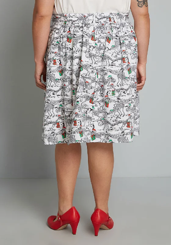 ModCloth X Retrolicious Prehistoric Gift Exchange A-Line Skirt