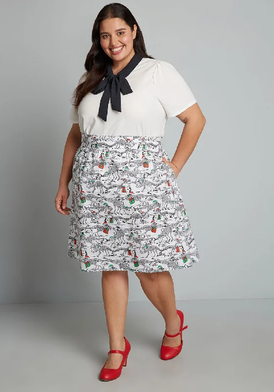 ModCloth X Retrolicious Prehistoric Gift Exchange A-Line Skirt