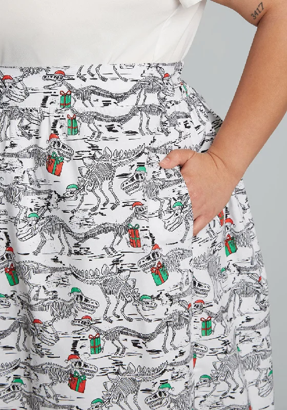 ModCloth X Retrolicious Prehistoric Gift Exchange A-Line Skirt