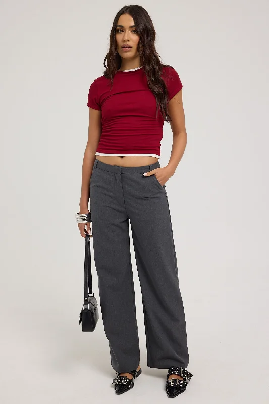 Perfect Stranger Koda Mid Rise Pant Grey