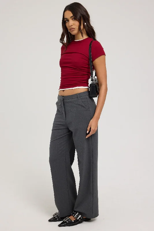 Perfect Stranger Koda Mid Rise Pant Grey