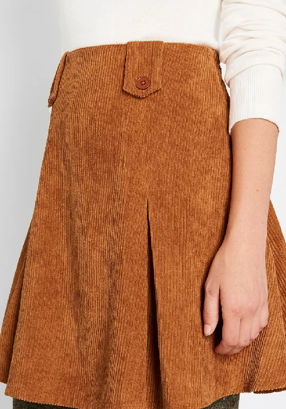 Perky Participant Corduroy Skirt