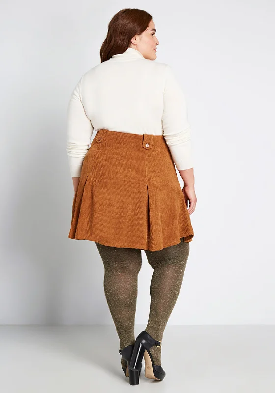 Perky Participant Corduroy Skirt