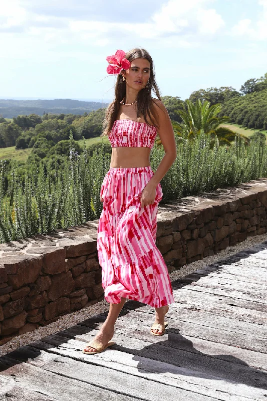 Platonic Maxi Skirt Pink