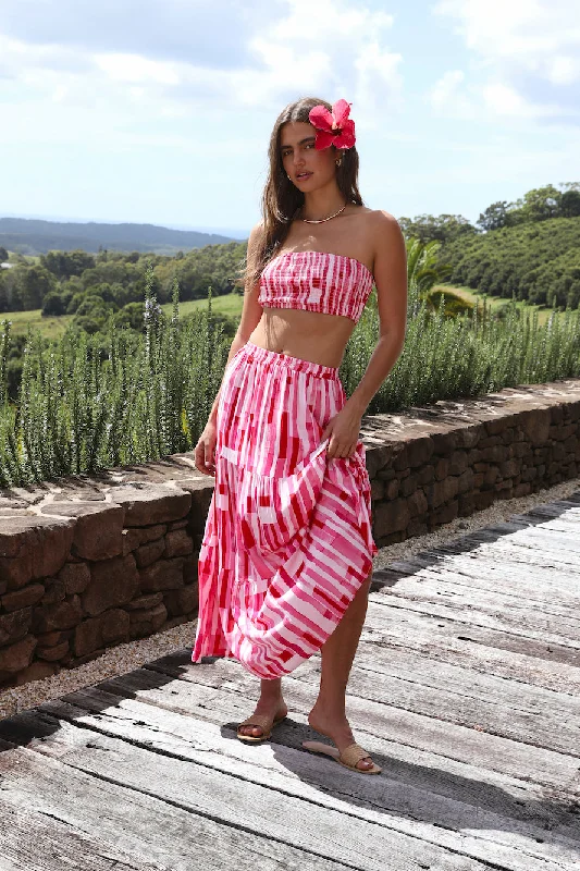 Platonic Maxi Skirt Pink