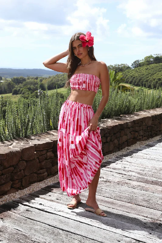 Platonic Maxi Skirt Pink