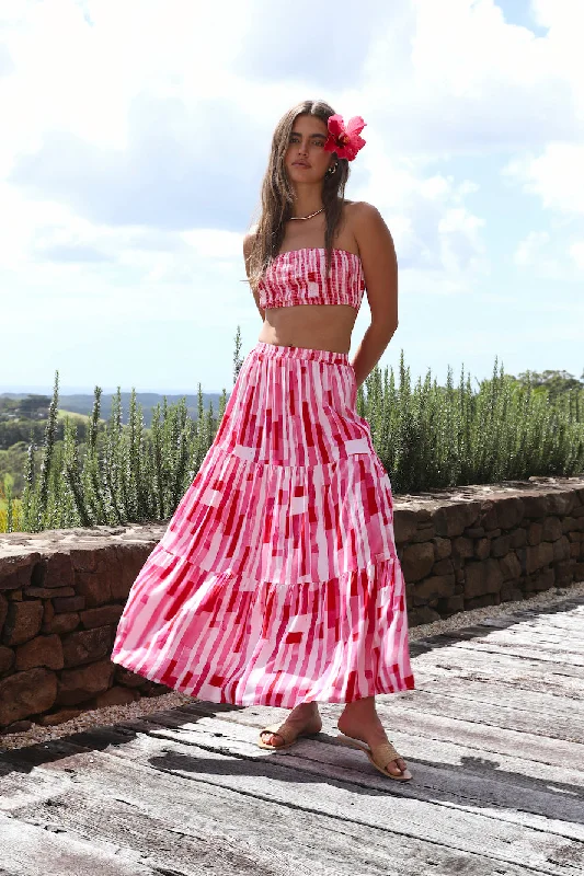 Platonic Maxi Skirt Pink